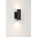 Plaza 60 LED 7.09 inch Black Outdoor Wall Mount